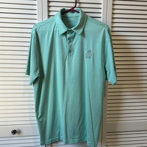 Under Armour Palmetto Dunes Aqua Striped Polo Shirt